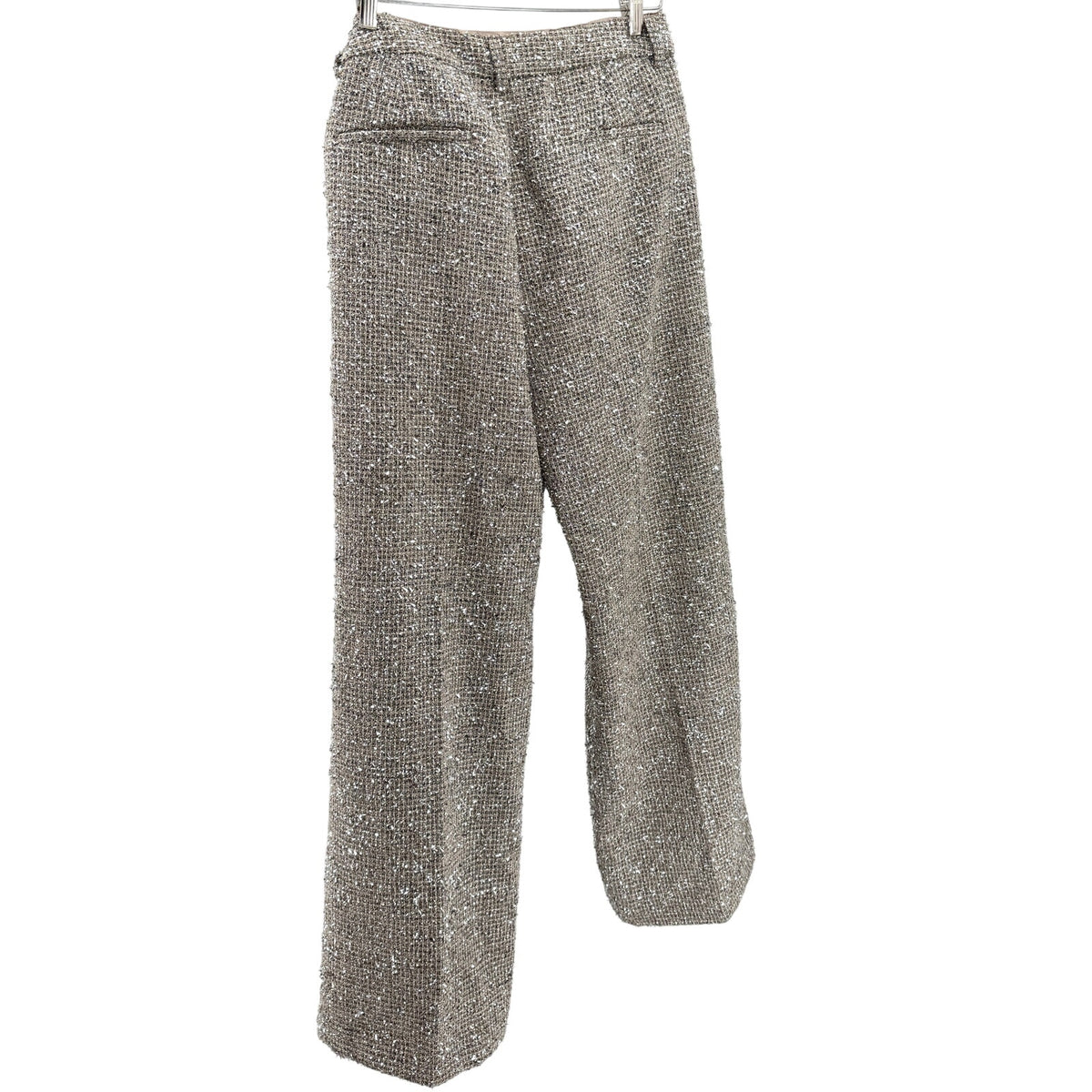 Banana Republic Beige Silver Metallic Tweed Blazer Pant Suit