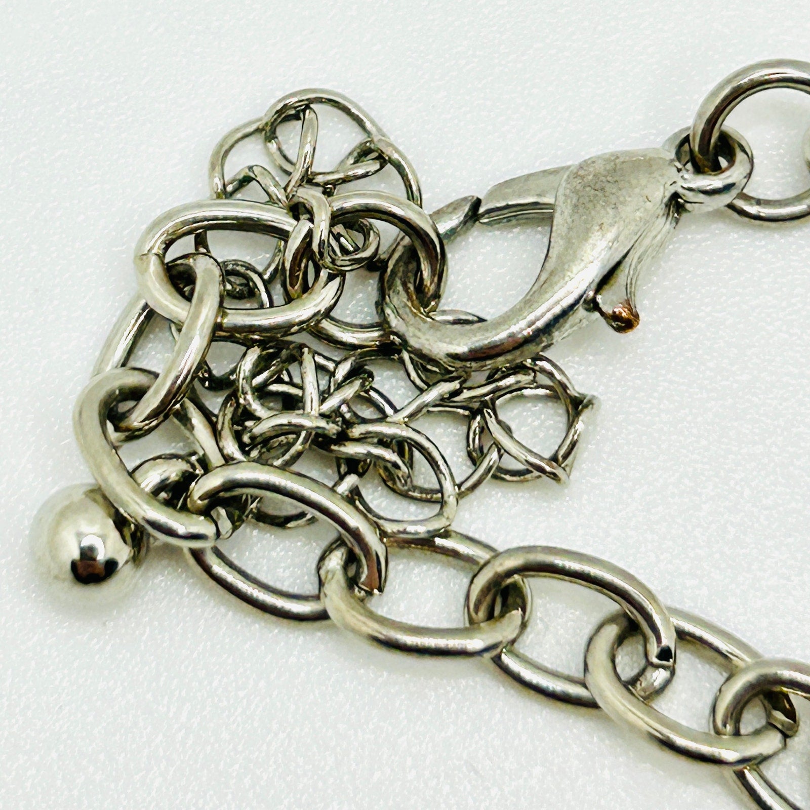 Y2k Silver White Rhinestone Crystal Chain Link Bib Glam Bling Costume Necklace
