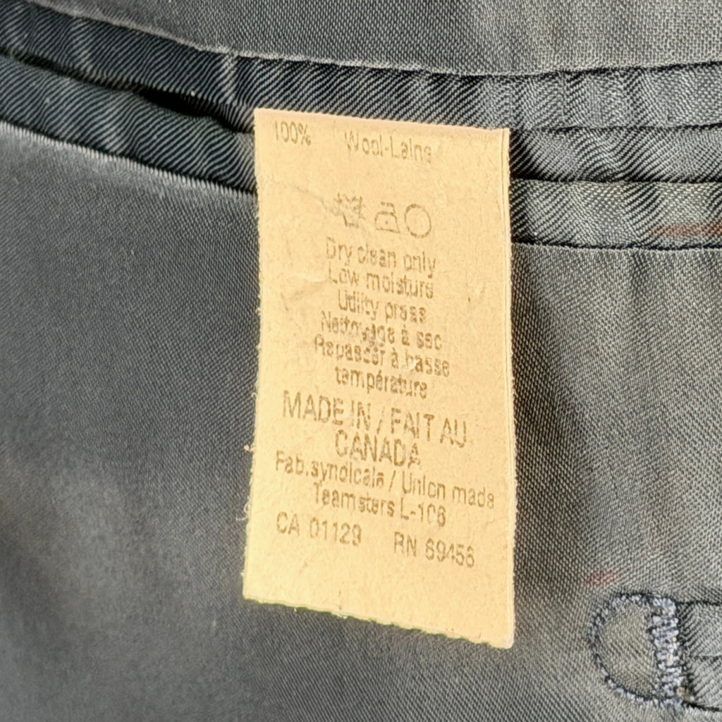 Michael Kors Charcoal Gray 100% Wool Pinstripe Sharp Tailored Blazer Jacket