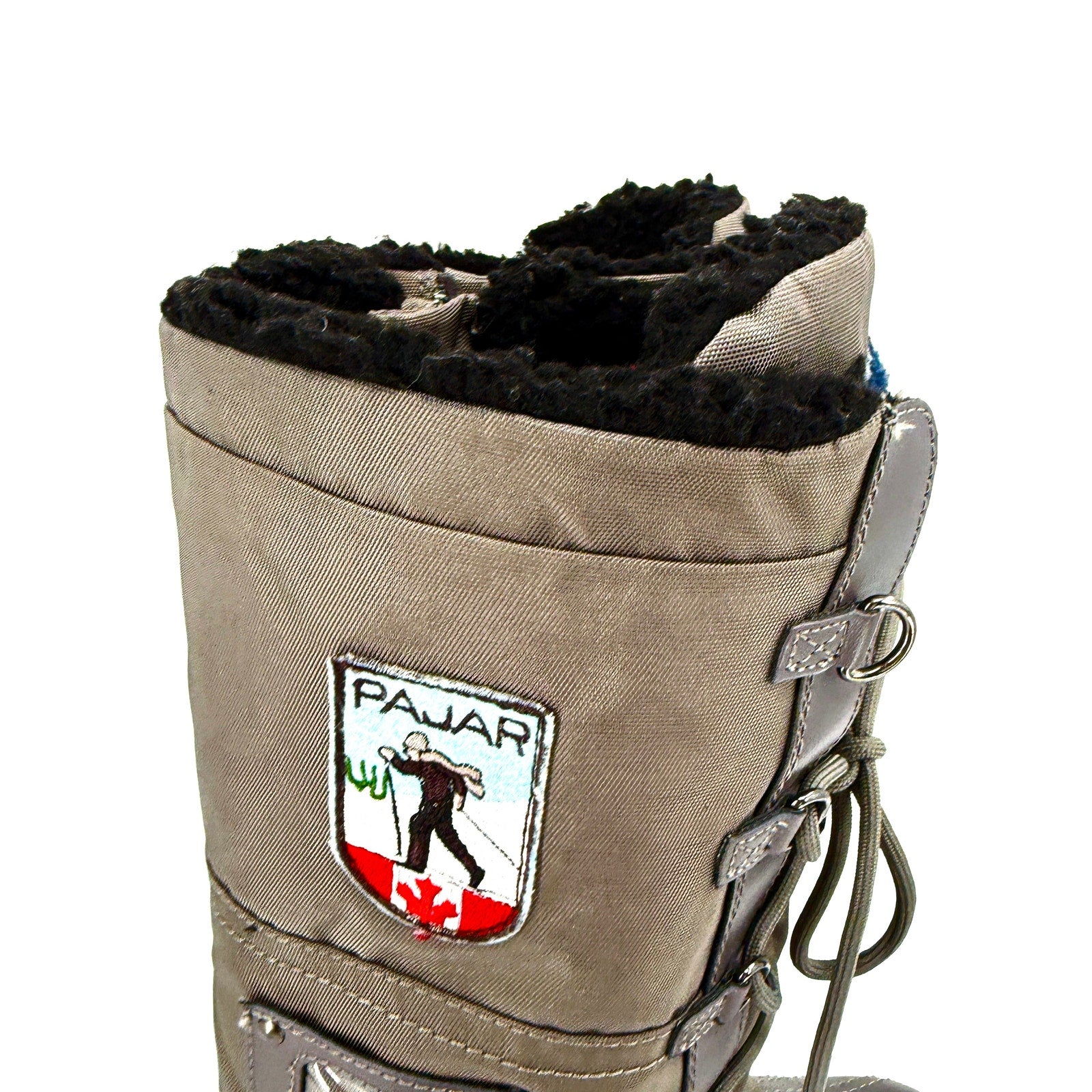 Pajar Canada Green Gray Waterproof Lace-Up Tall Duck Snow Boots
