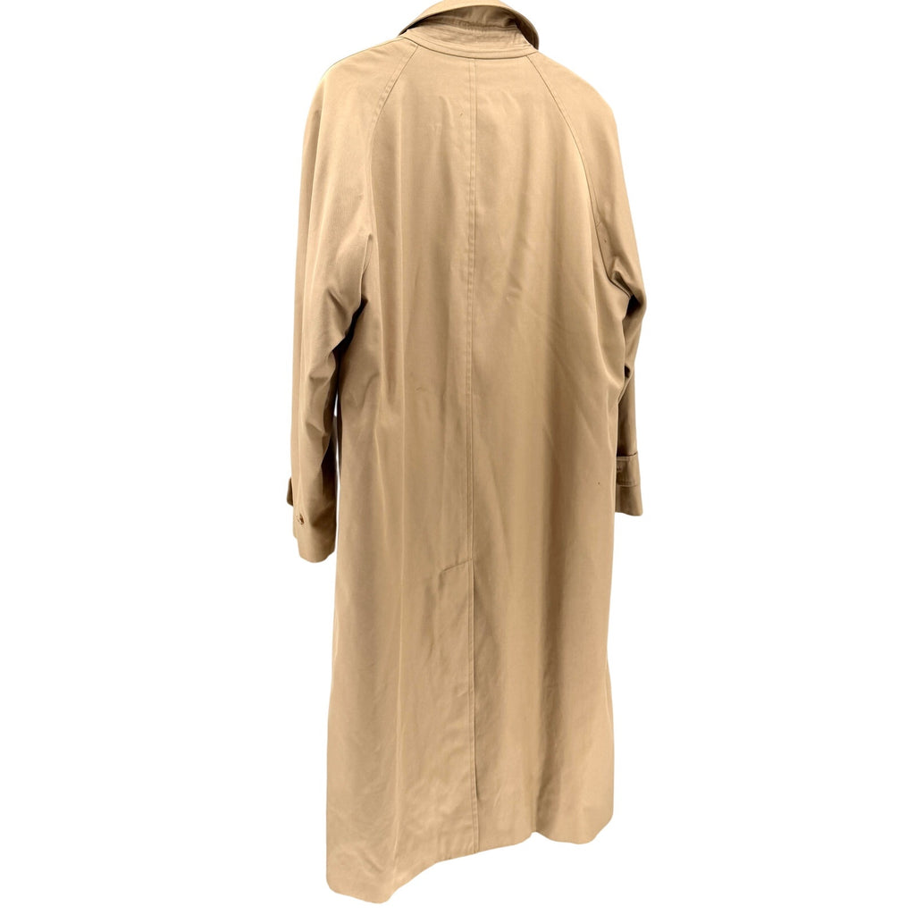 Vintage 90s Sanyo Tan Cotton Blend Zip In Liner Trench Coat