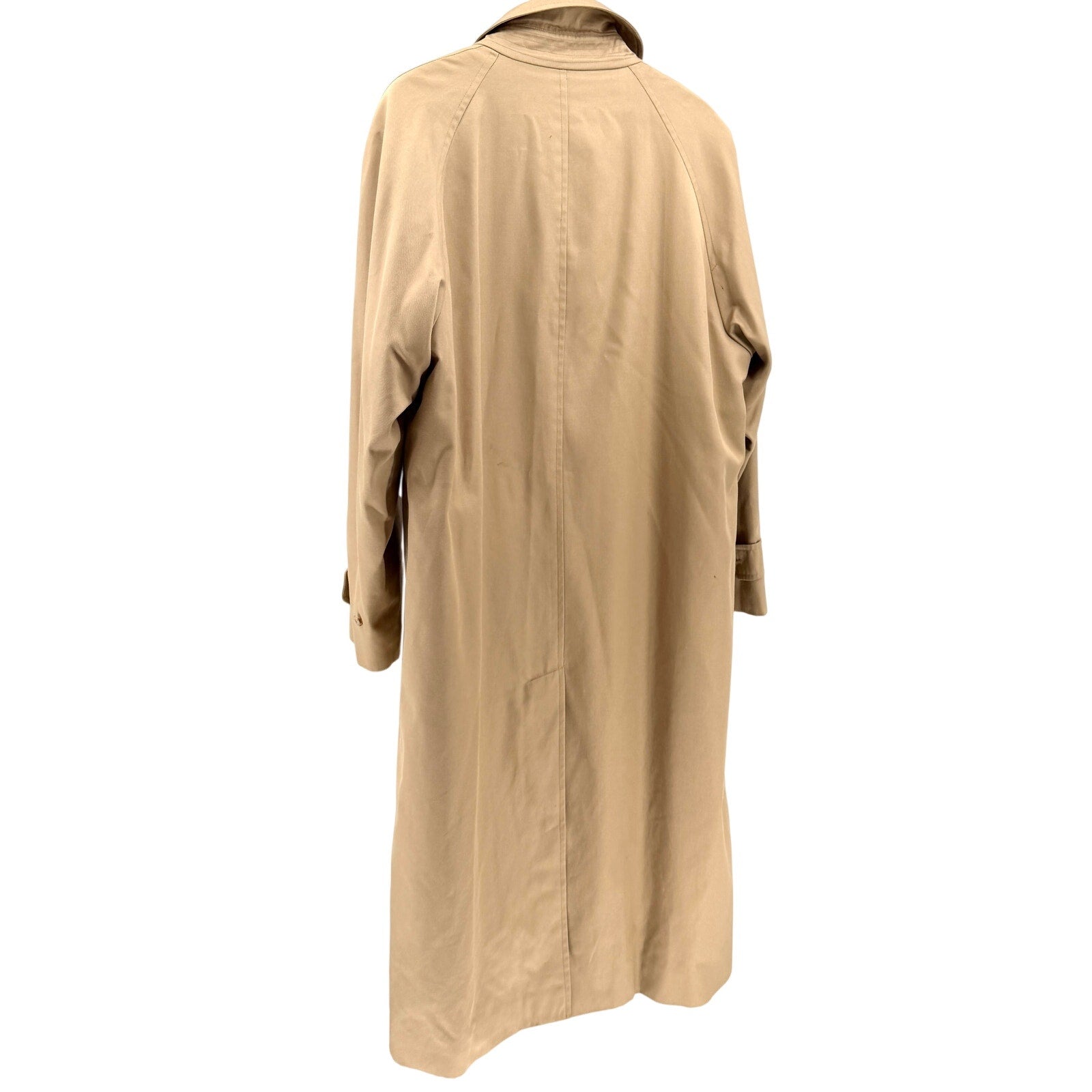 Vintage 90s Sanyo Tan Cotton Blend Zip In Liner Trench Coat