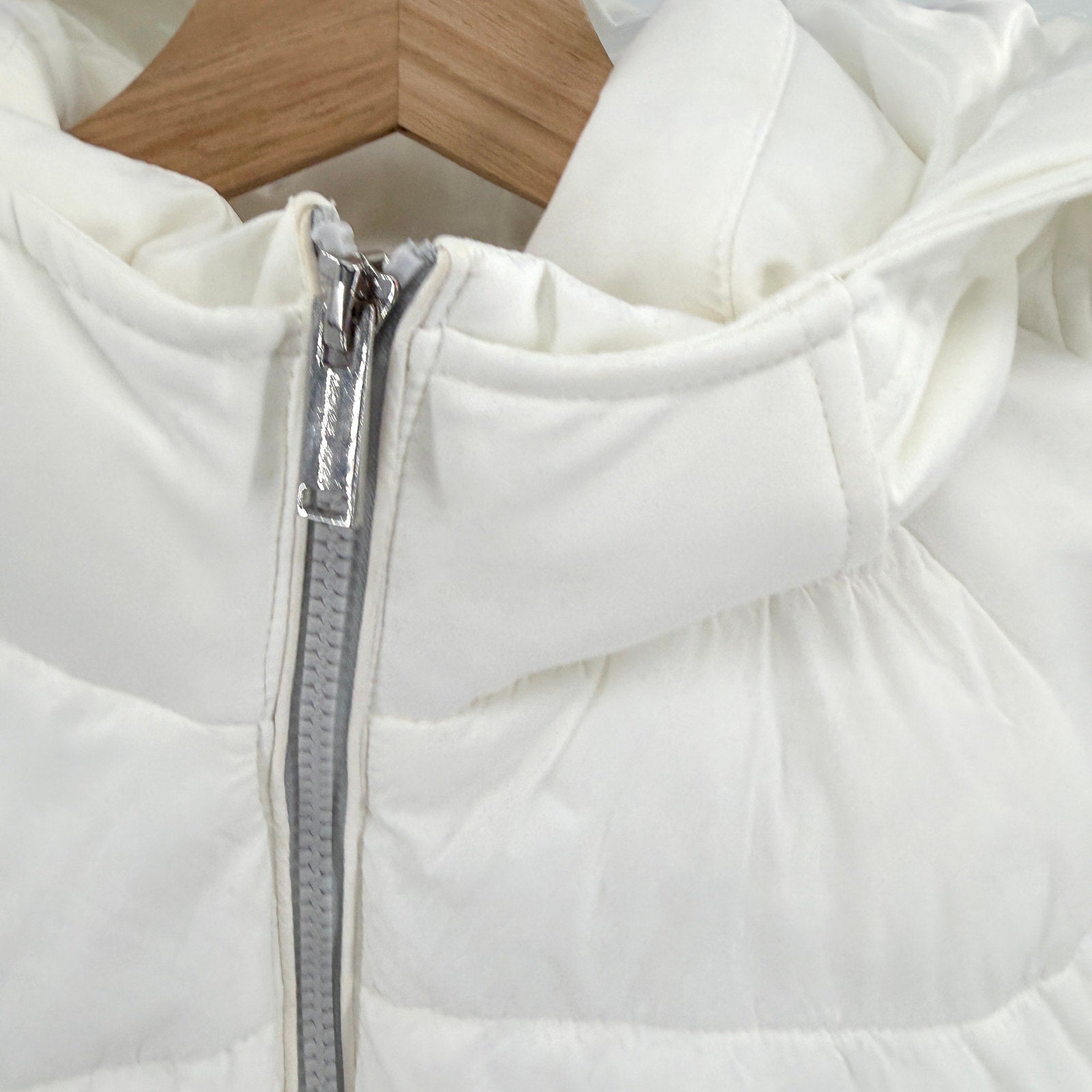 Michael Kors White Hooded Sporty Ski Puffer Parka Jacket