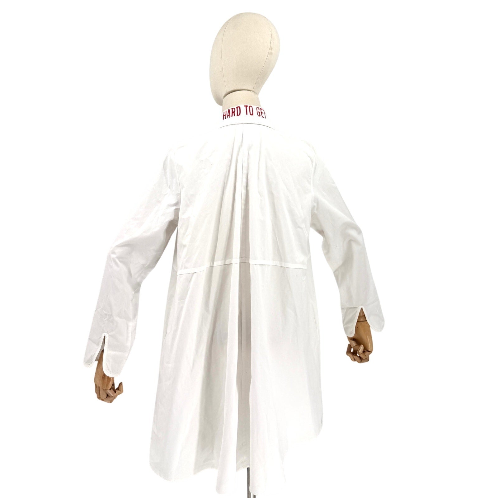 RARE Point Off View Marina Testino White 100% Cotton Mini Shirt Dress