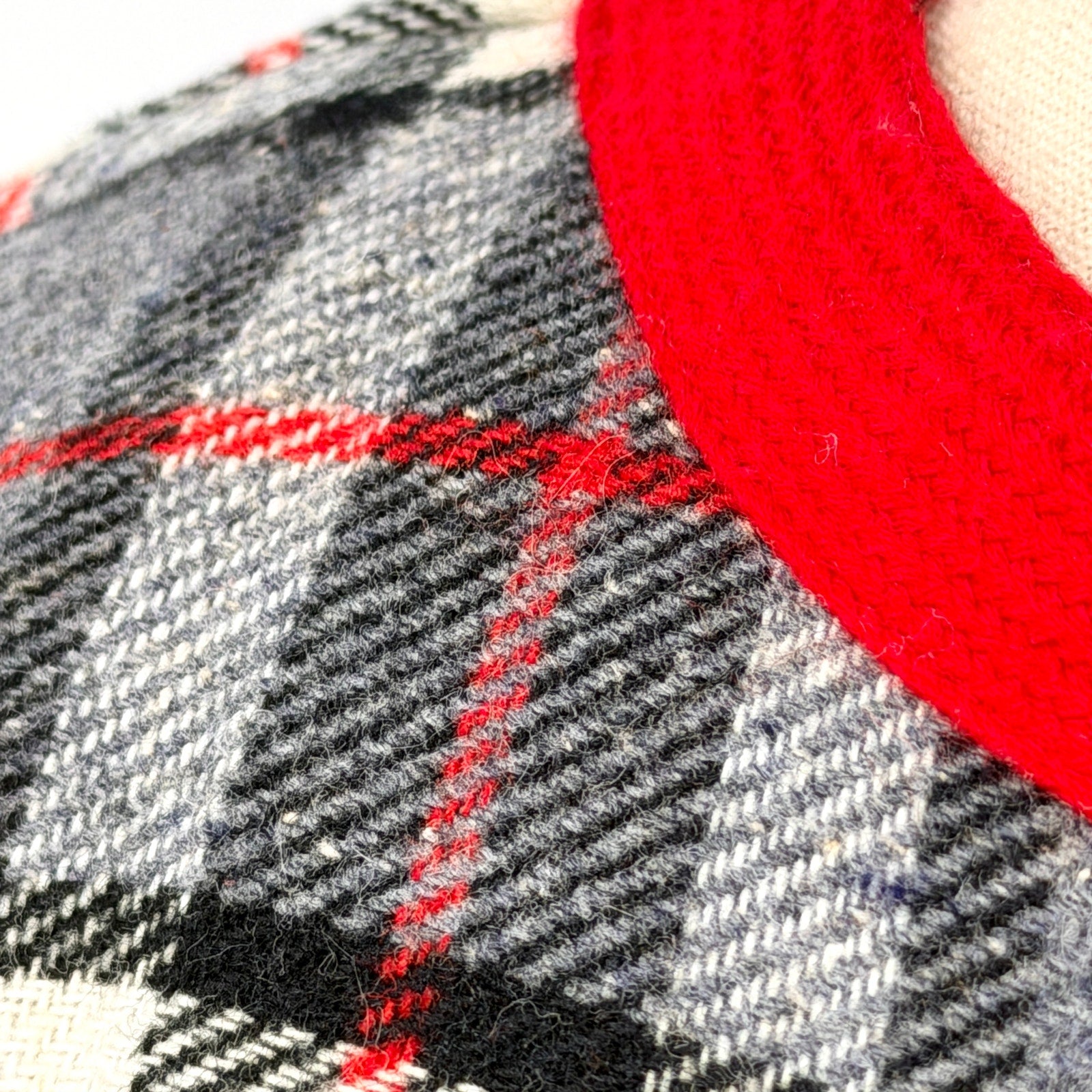 Vintage 60s Gray Red Plaid Dolman Sleeve Belted Midi Dress