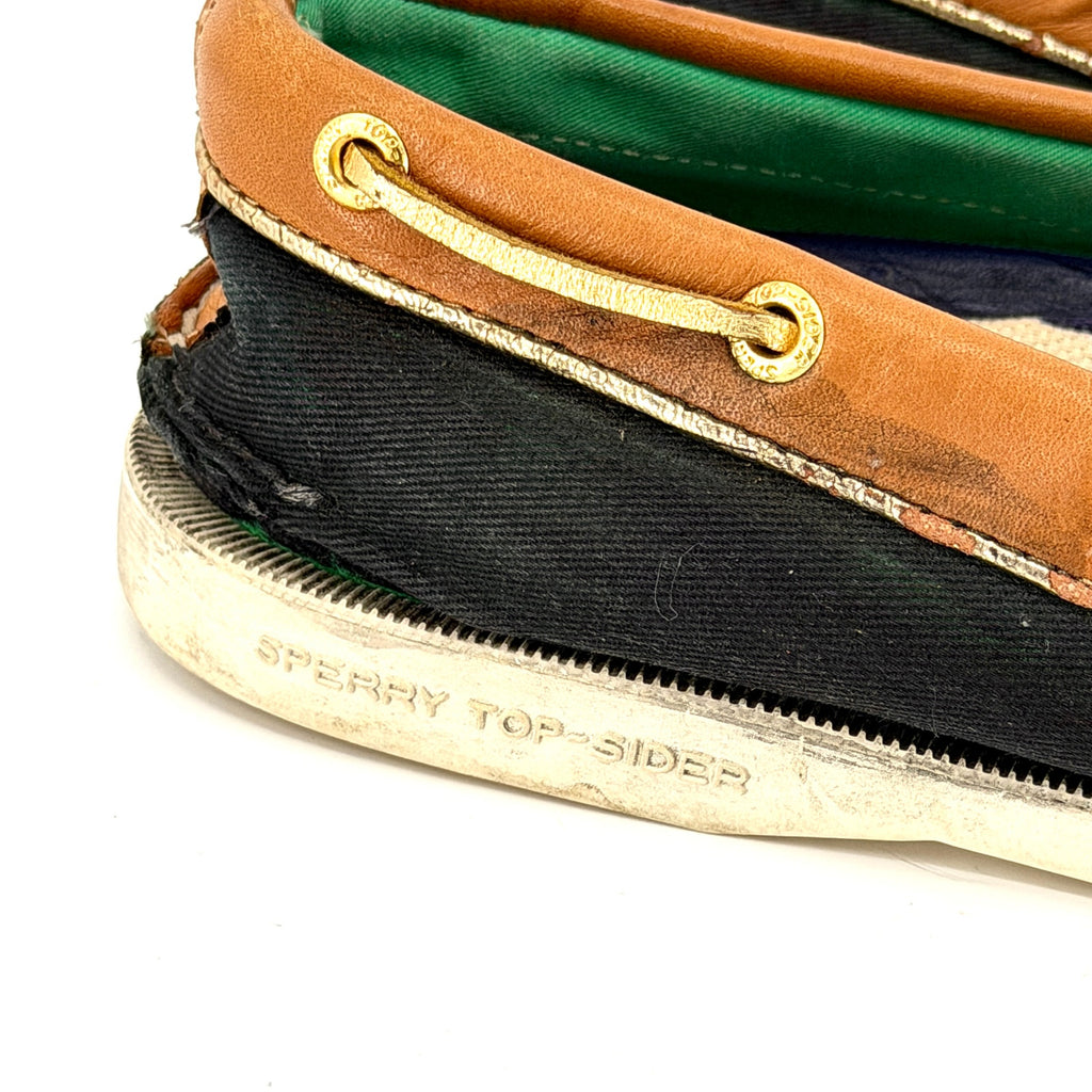Milly for Sperry Navy Blue Brown Leather Boat Shoes