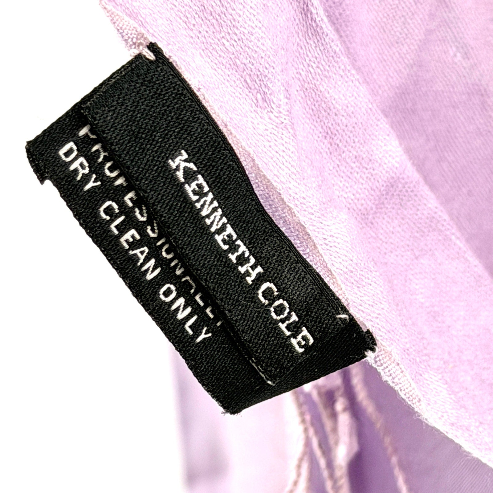 Vintage Y2K Kenneth Cole Lavender Silk Rayon Fringe Wrap Scarf