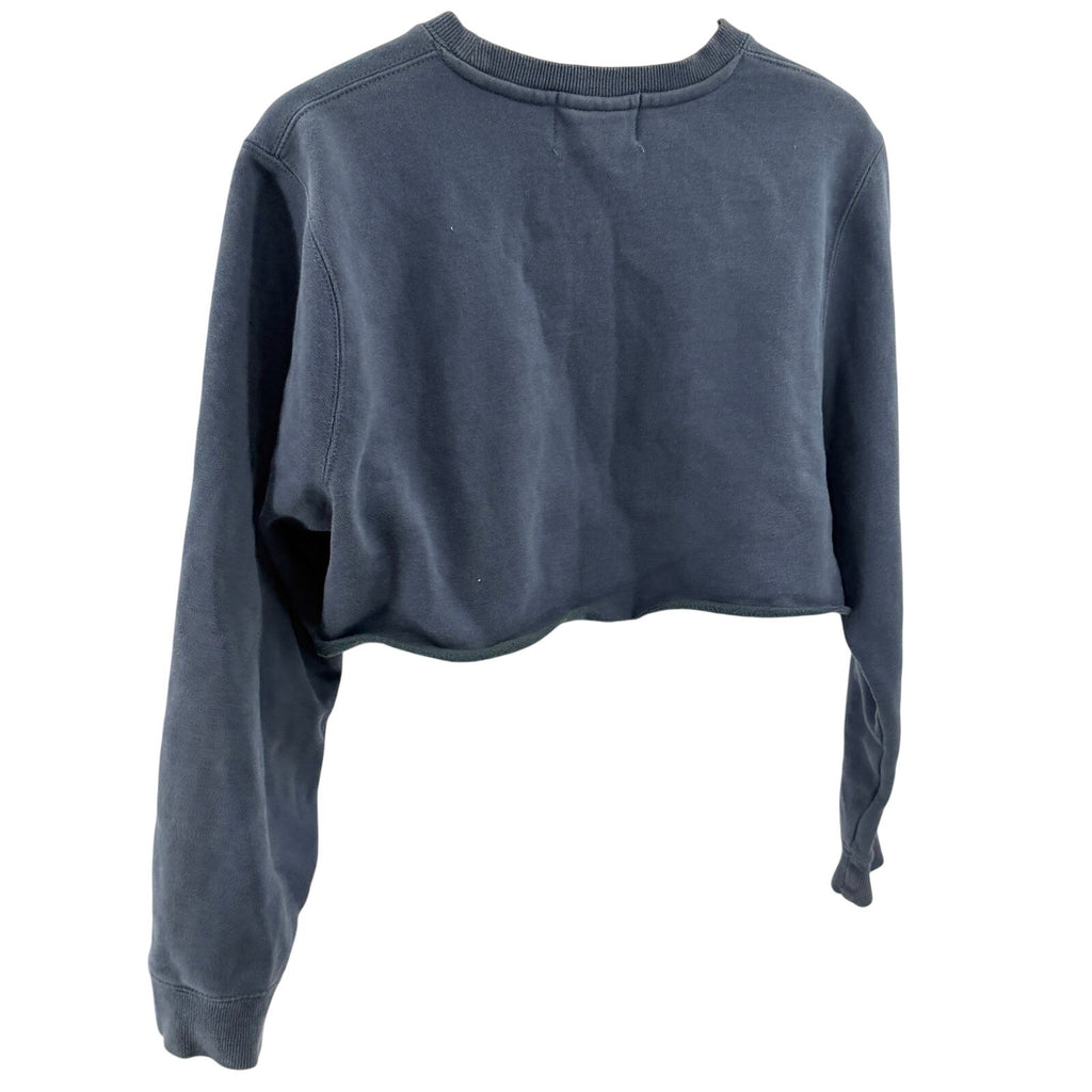 HWD Halfway Dead Indigo Blue Horror Graphic Cropped Sweatshirt