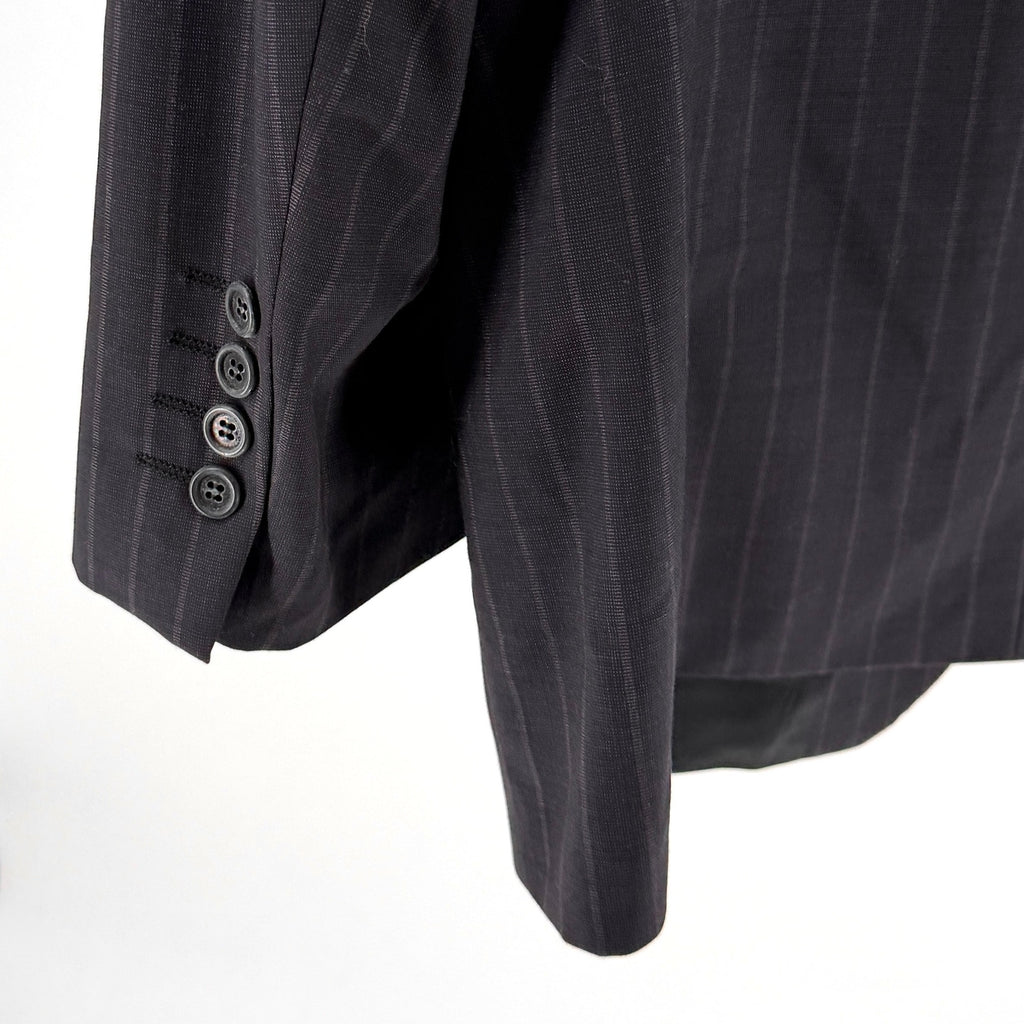 Vintage 90s Claudio Morelli Gray Pinstripe 100% Wool Menswear Blazer Jacket