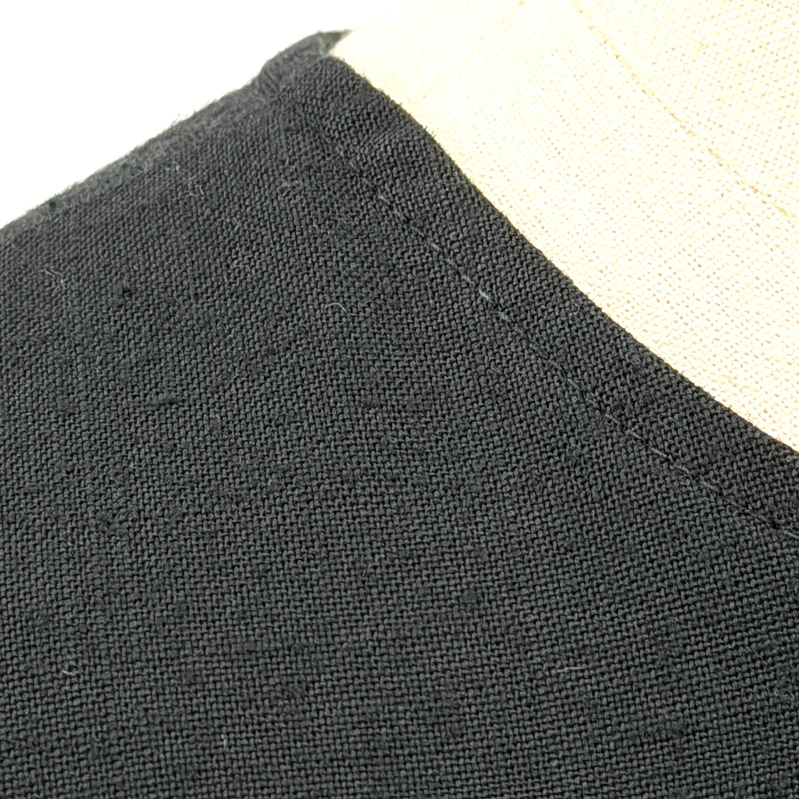 Vintage 60s Leslie Fay Black Mod Linen Blend Short Sleeve Shift Dress