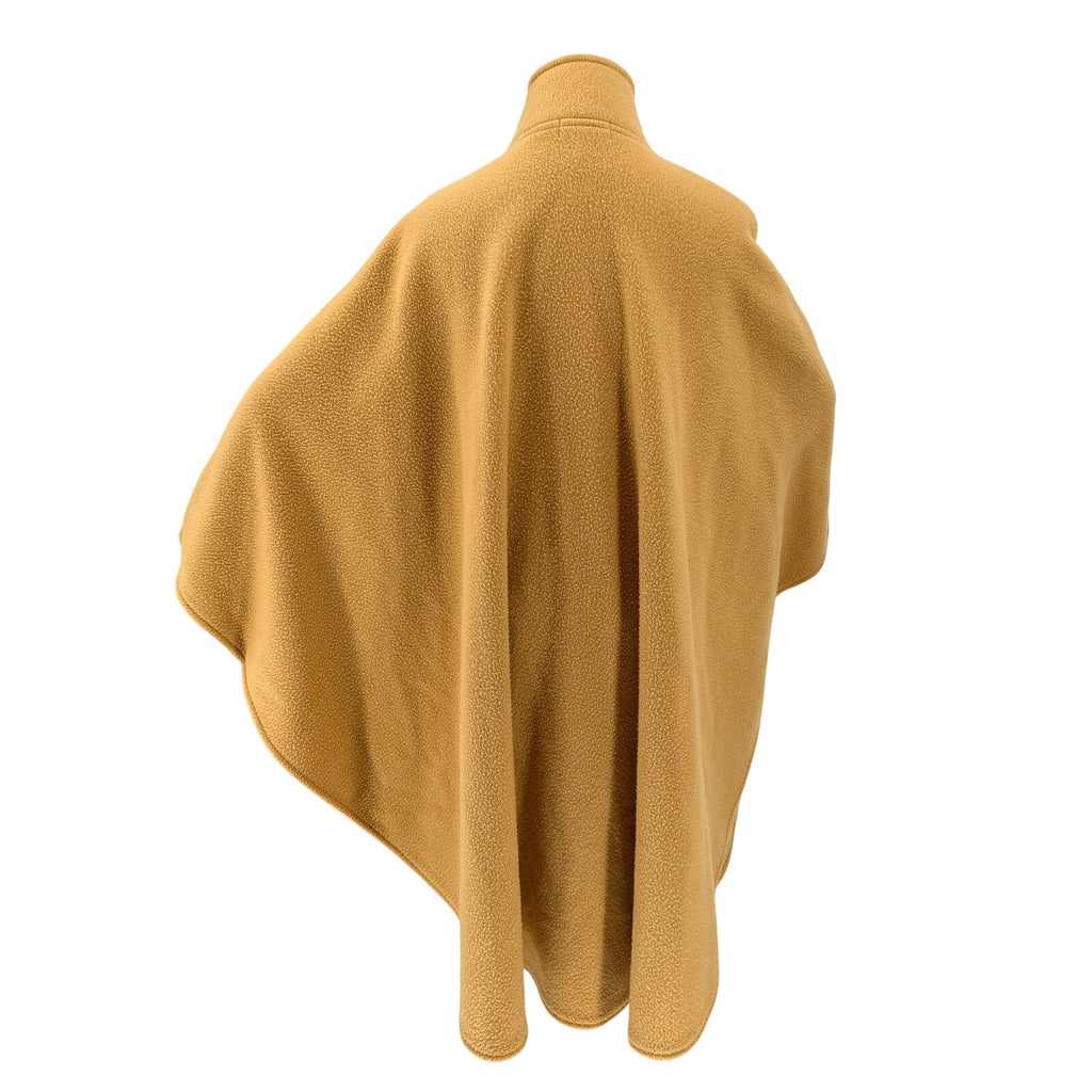 Vintage 90s Lord and Taylor Camel Embroidered Mock Neck Poncho Cape