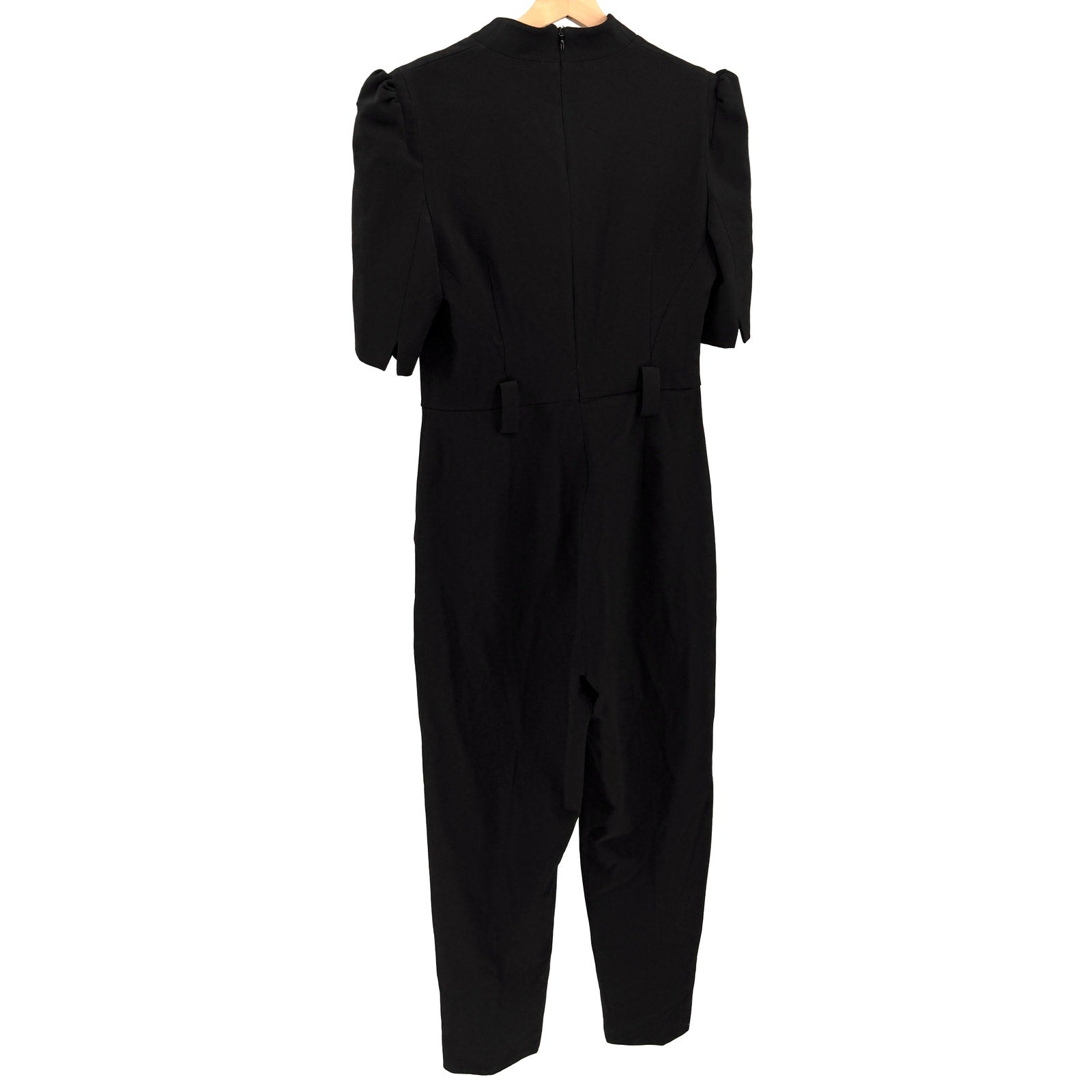 Karen Millen Black Structured Bodice Pockets Tapered Leg Jumpsuit