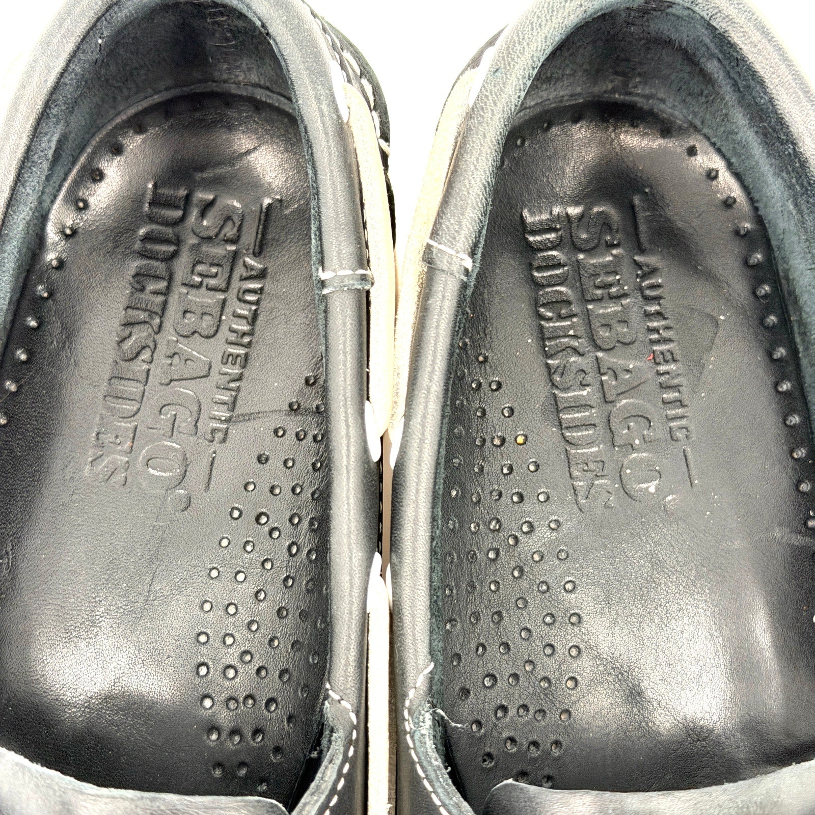 Sebago Navy Blue Genuine Leather Docksides Boat Shoes