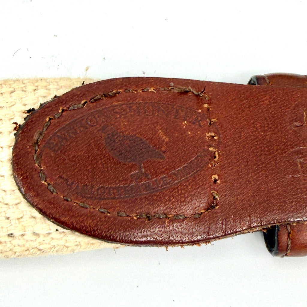 Vintage 90s Barrons Hunter Navy Blue South Carolina Palmetto Khaki Webbing Belt