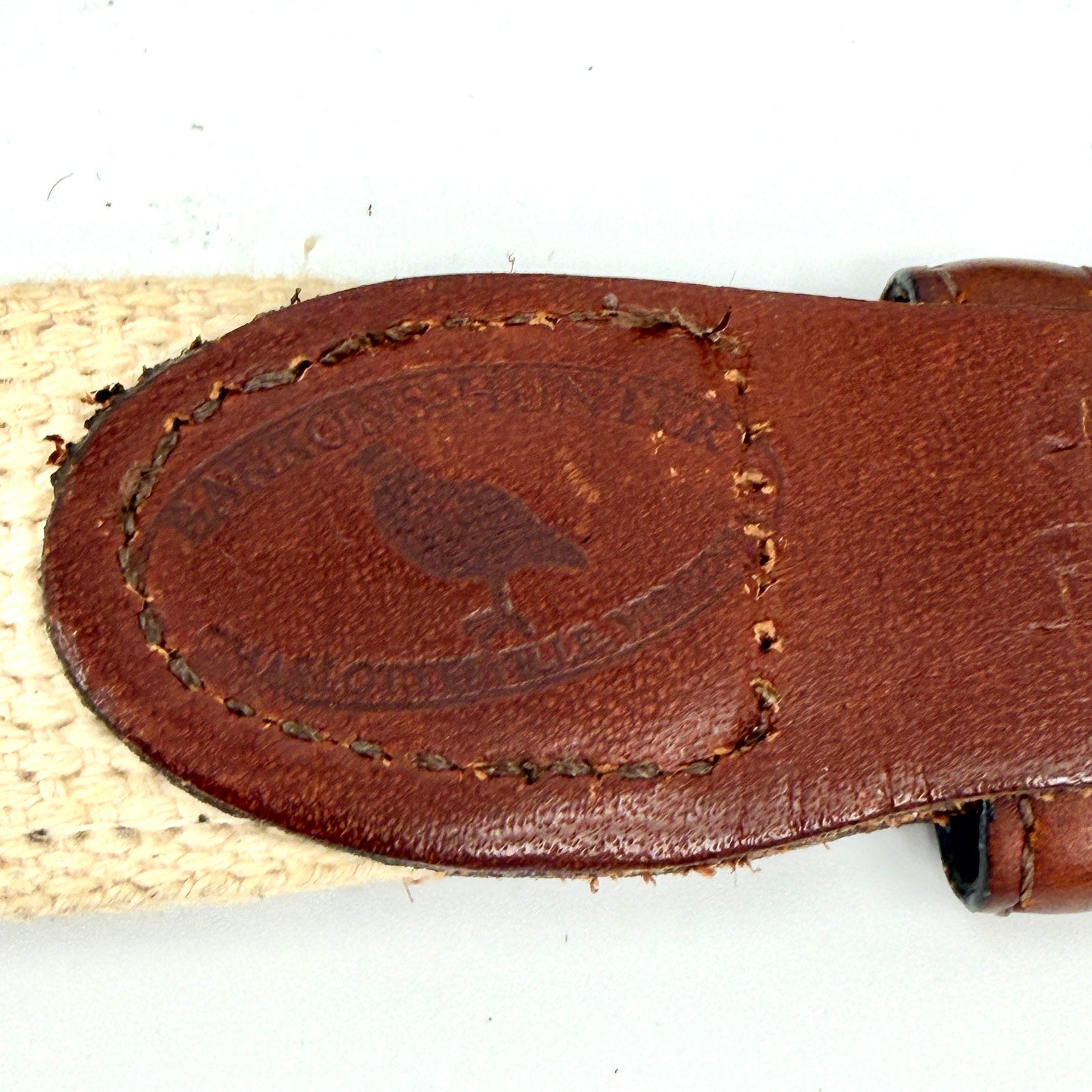 Vintage 90s Barrons Hunter Navy Blue South Carolina Palmetto Khaki Webbing Belt