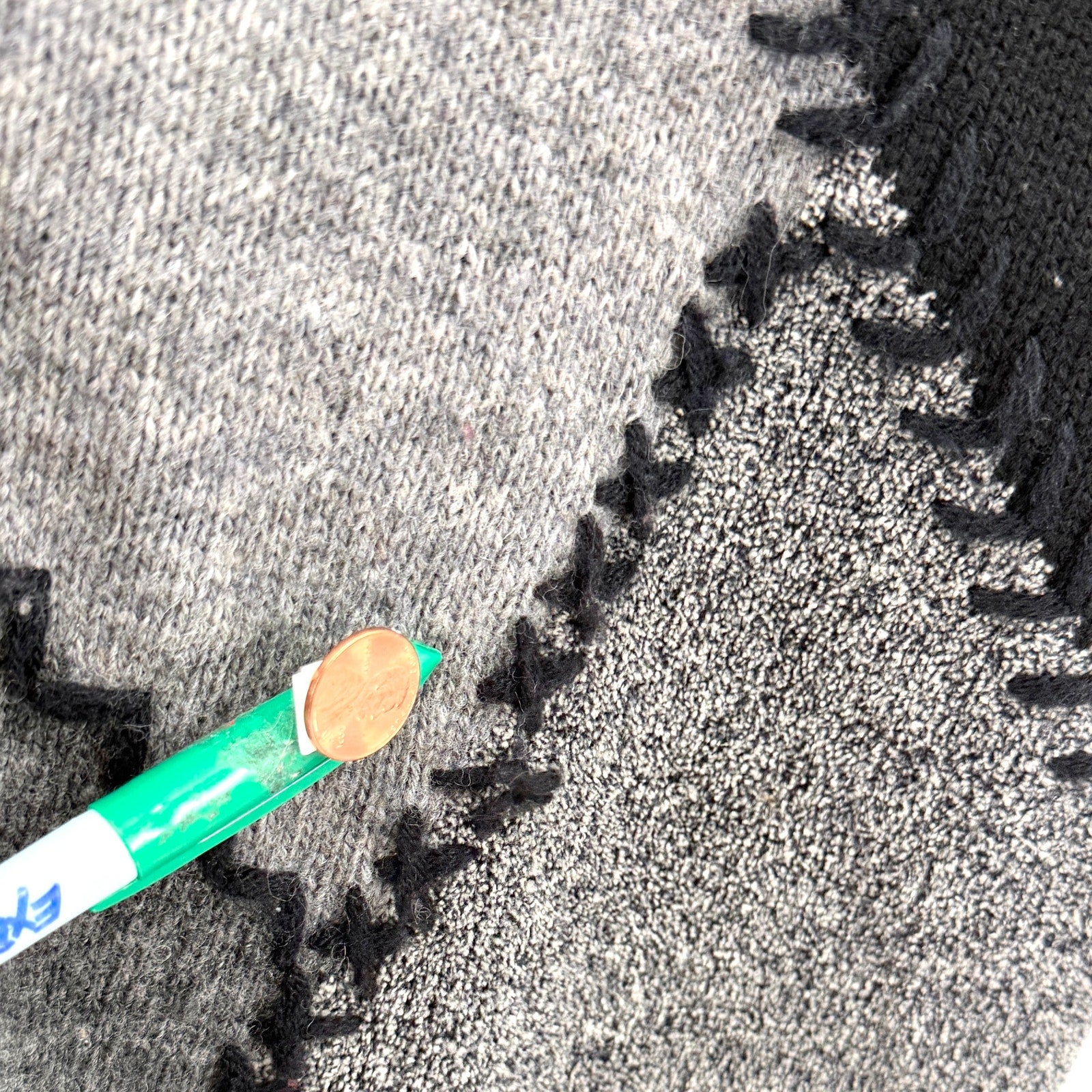 Vintage 90s Fred Thomas Black Gray Patchwork Stitch Mens Lambswool Sweater Vest