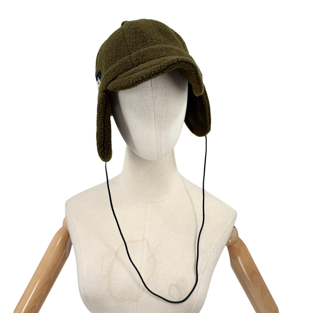 Vintage 90s Da Kine Hawaii Army Green Fleece Earflap Trapper Hat