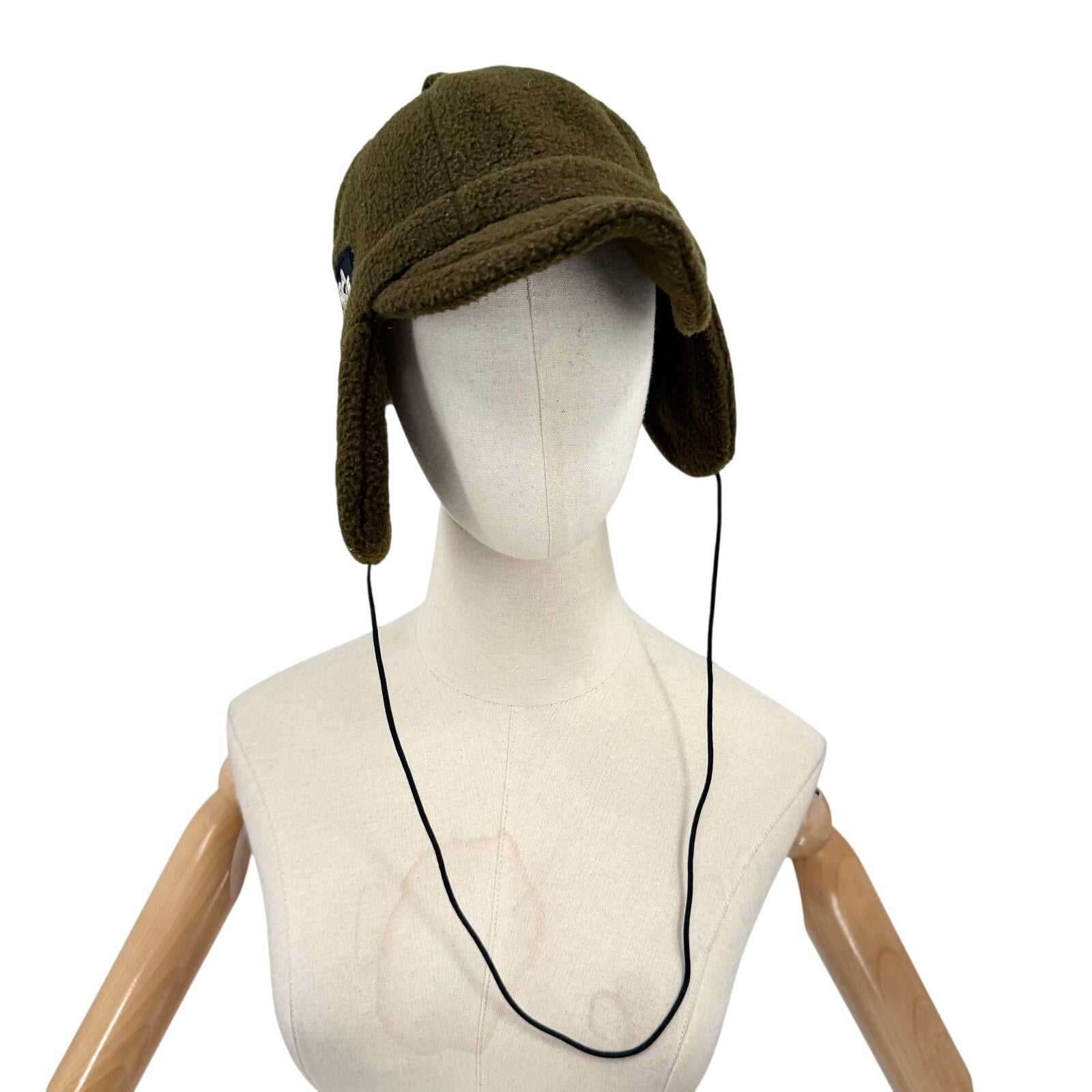 Vintage 90s Da Kine Hawaii Army Green Fleece Earflap Trapper Hat