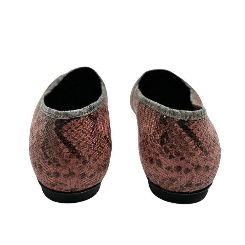 Donald Pliner Pink Purple Snake Pattern Genuine Leather Loafers Flats