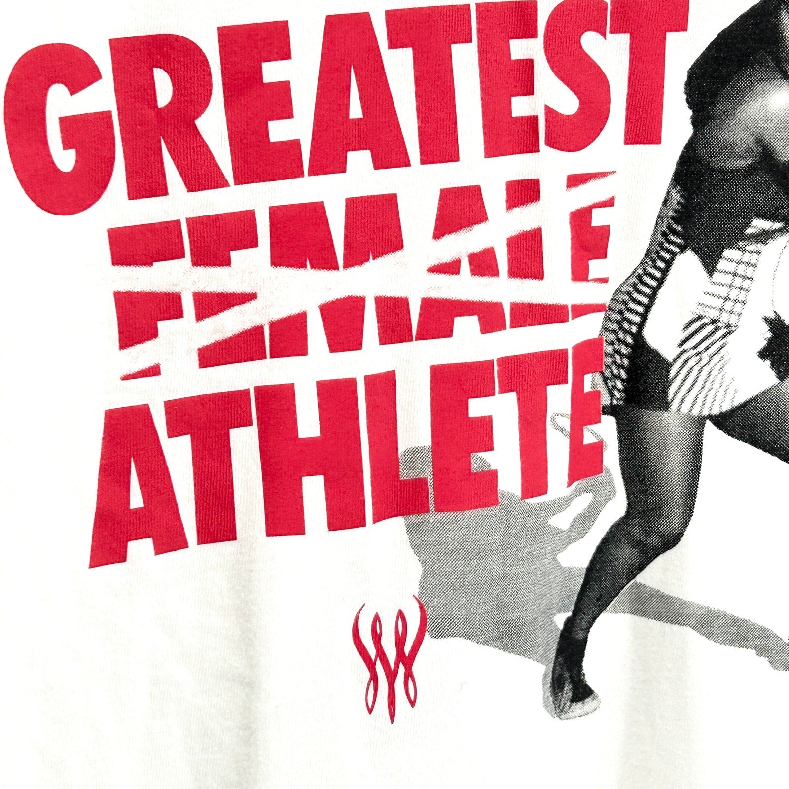 Nike White Red Greatest Female Athlete Serena Williams Graphic Tee