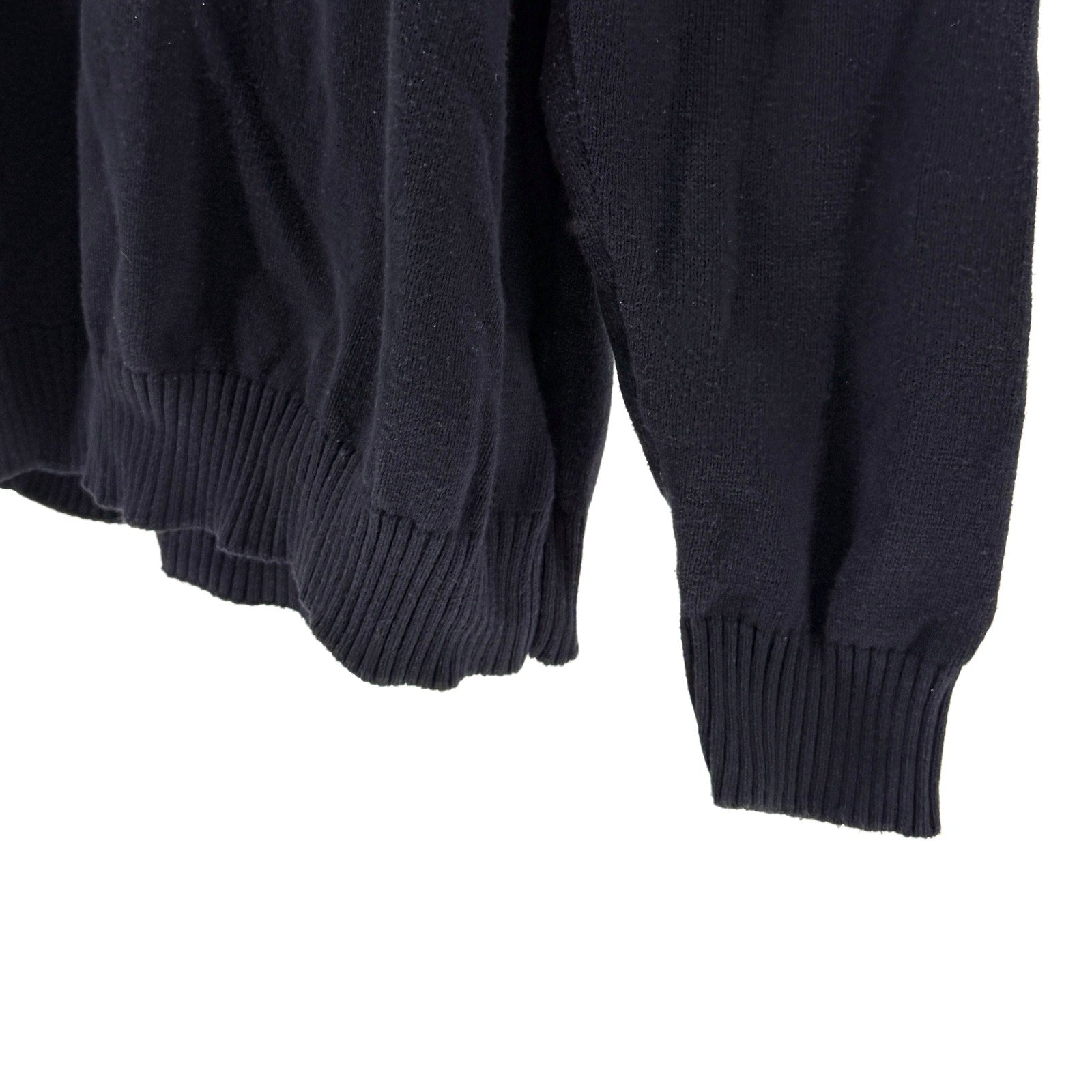 JOE Joseph Abboud Navy Blue 100% Cotton Mock Neck Button Sweater