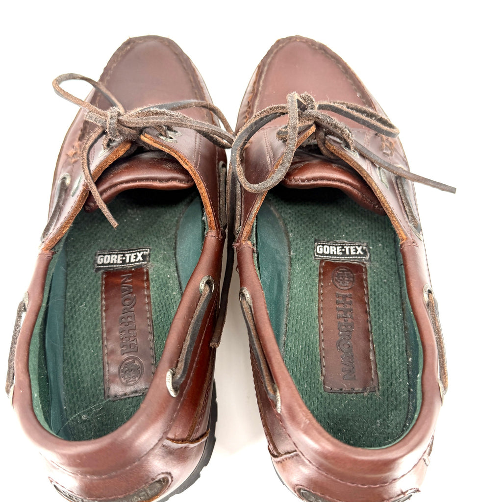 Vintage 90s H.H. Brown Leather GORE-TEX Waterproof Lug Sole Loafers