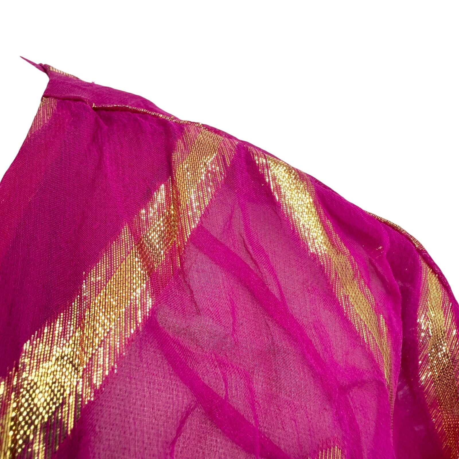 Oleg Cassini Magenta Gold Metallic Lurex Glam Silk Blend Mini Dress