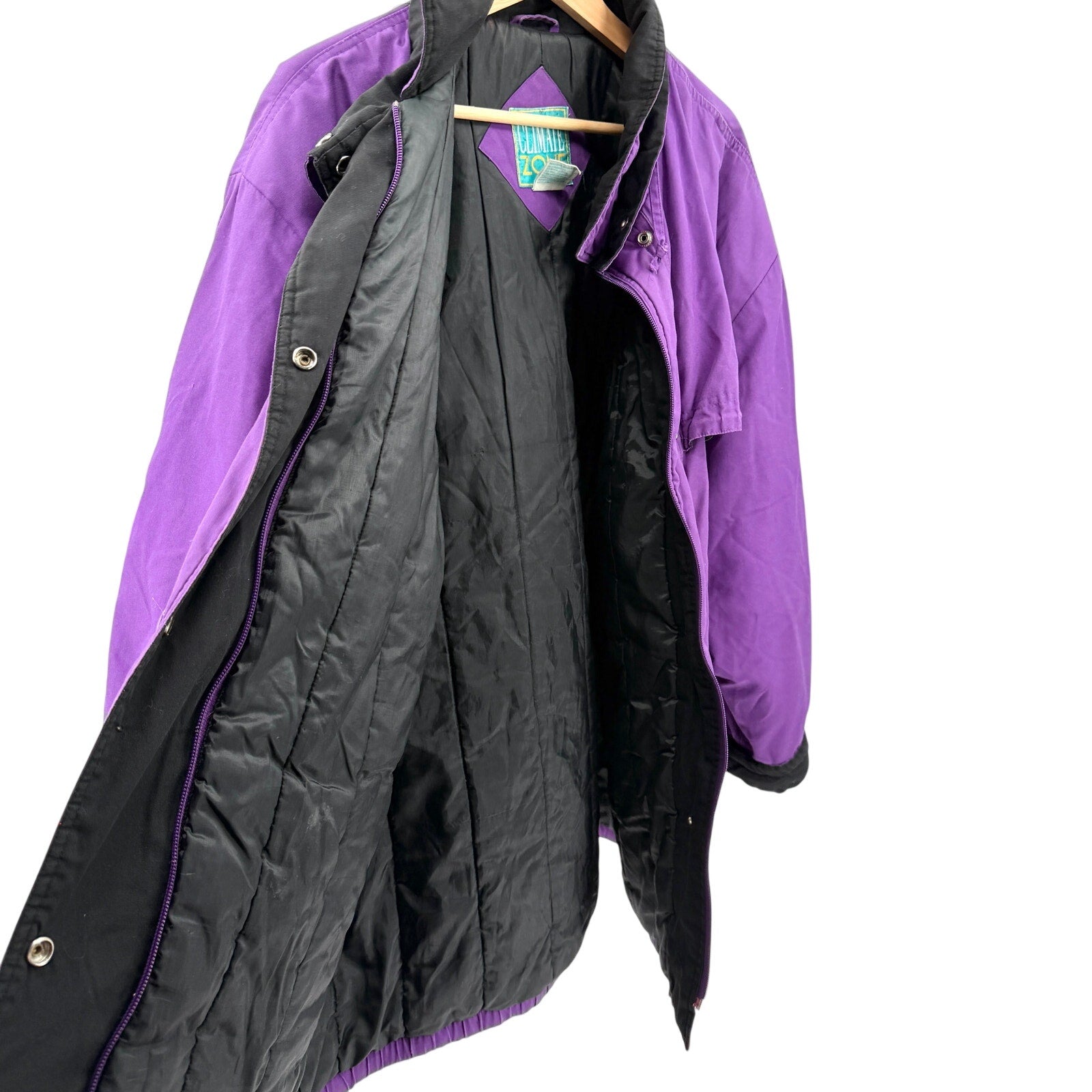 Vintage 90s Climate Zone Purple Oversized Parka Puffer Coat
