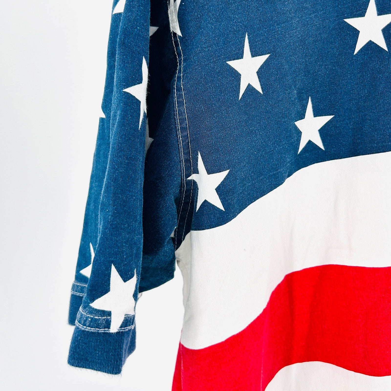 Vintage 90s Cotton Traders Sport USA American Flag 100% Cotton Polo Shirt