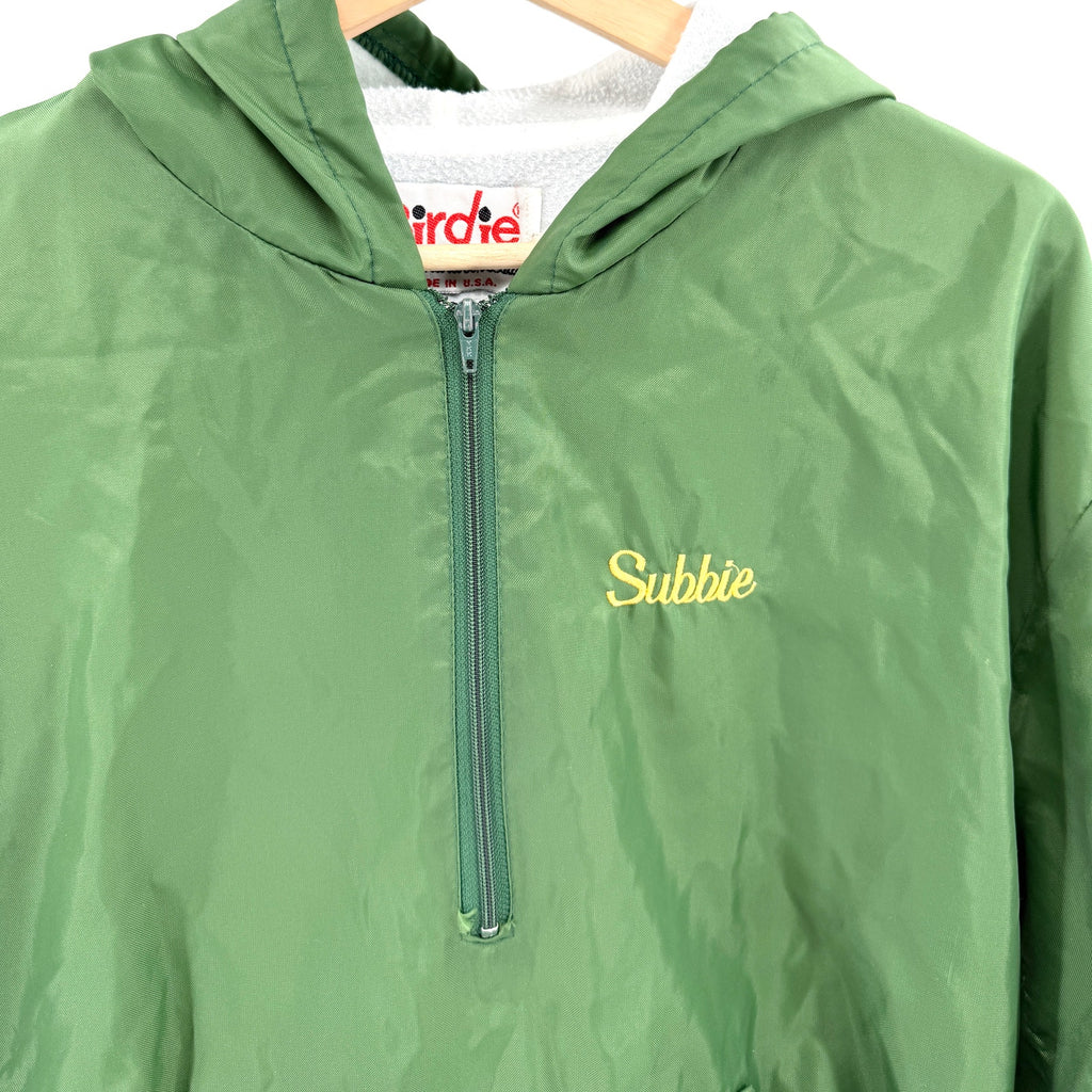 Vintage 80s Birdie by Richard A. Leslie Green Golf Hooded Pullover Jacket