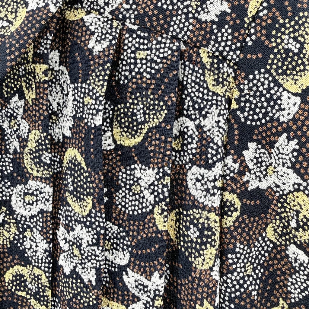 Vintage 90s Liz Claiborne Black Grunge Floral Peter Pan Collar Dress
