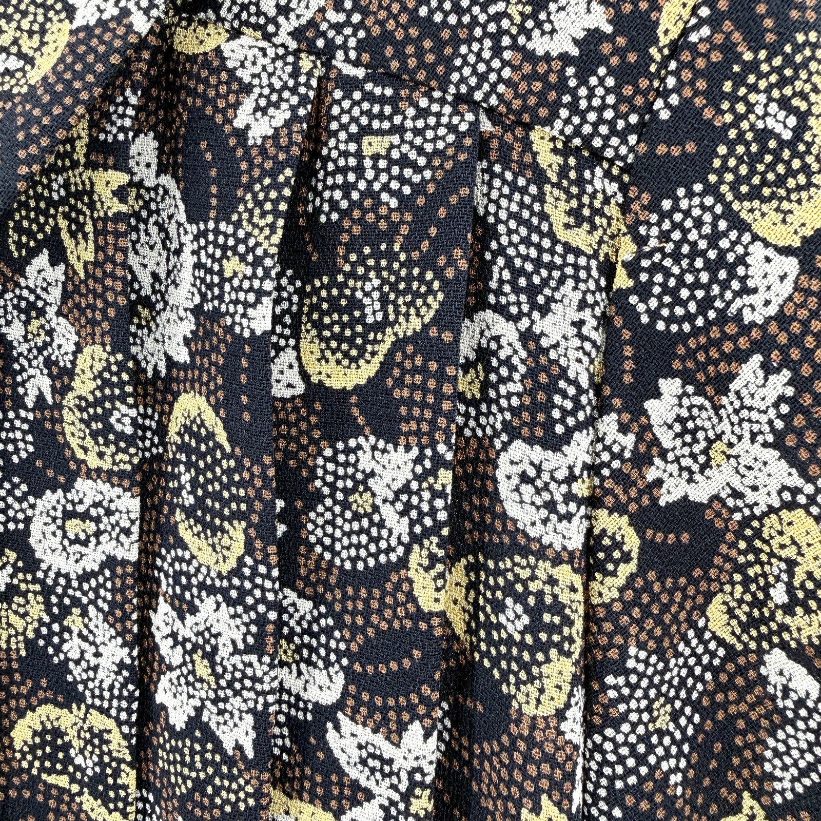 Vintage 90s Liz Claiborne Black Grunge Floral Peter Pan Collar Dress