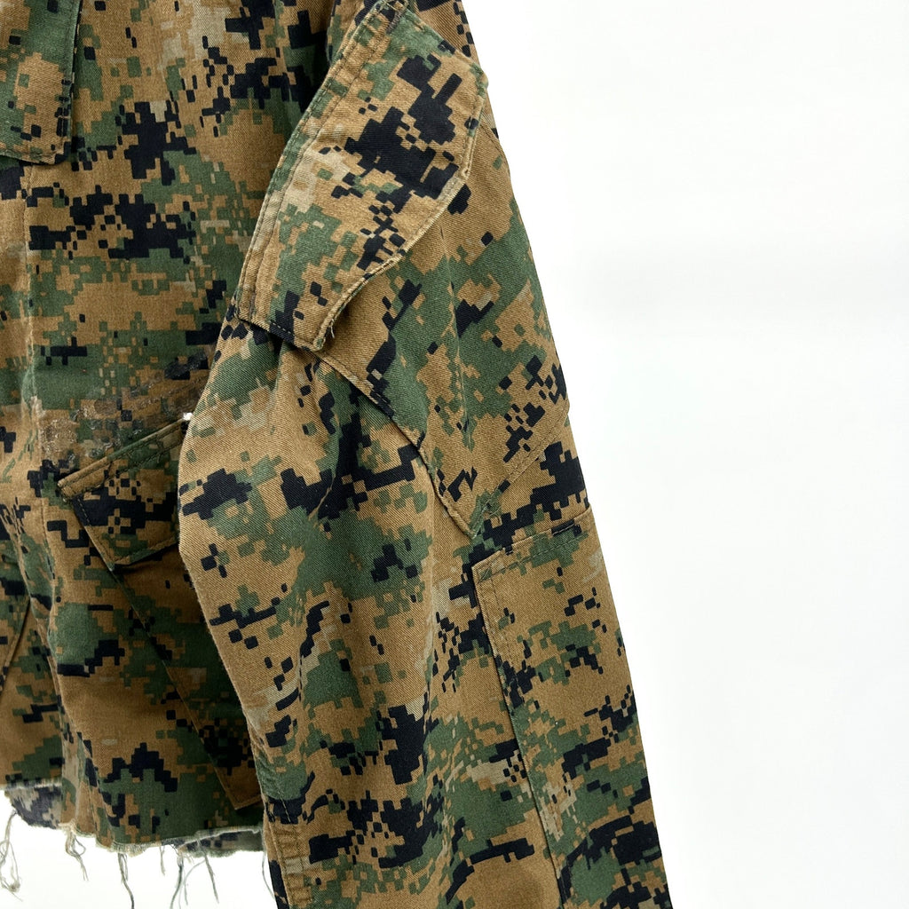 Vintage Y2K US Marines MARPAT Digital Camo Custom Cropped Jacket