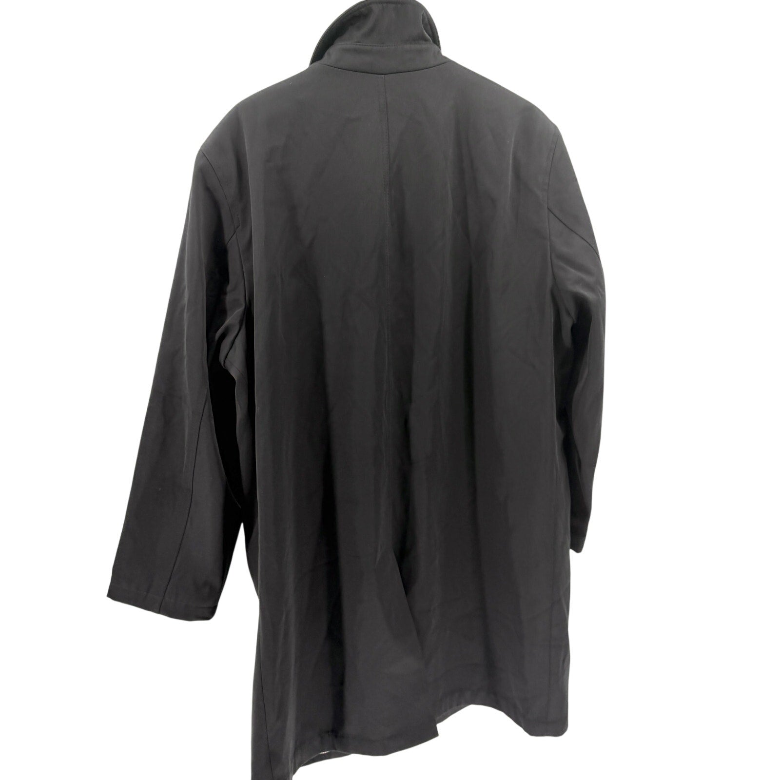 Emmanuelle Khanh Noir Cotton Blend Minimalist City Chic Raincoat Trench Coat