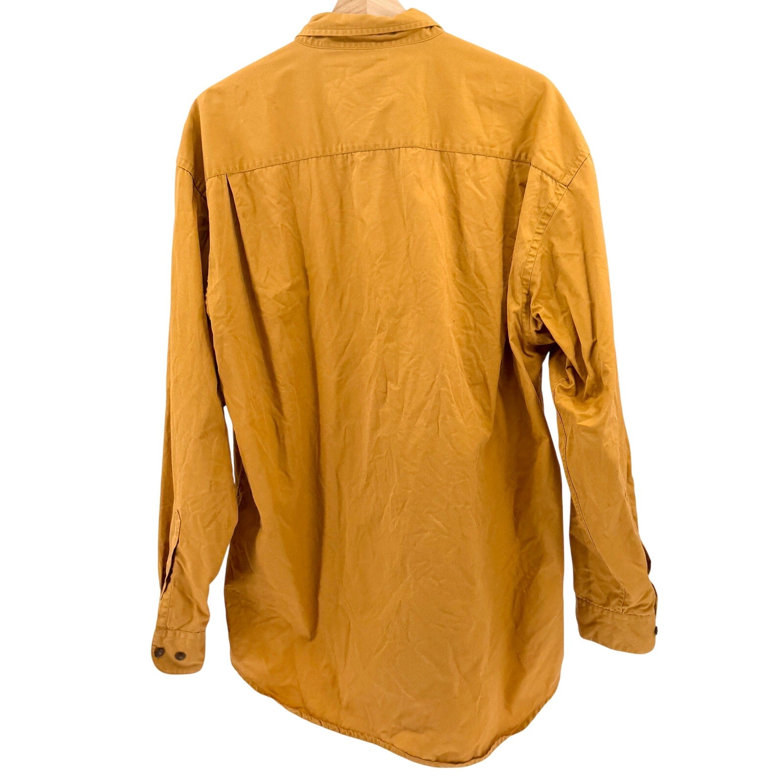 Vintage 90s Gap Yellow Ocher 100% Cotton Button Down Shirt