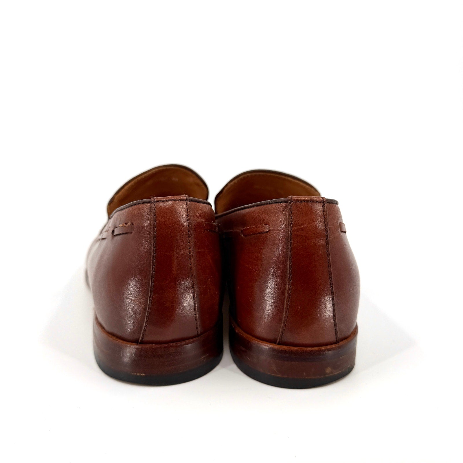 Elanroman Brown Leather Preppy Tassel Loafers