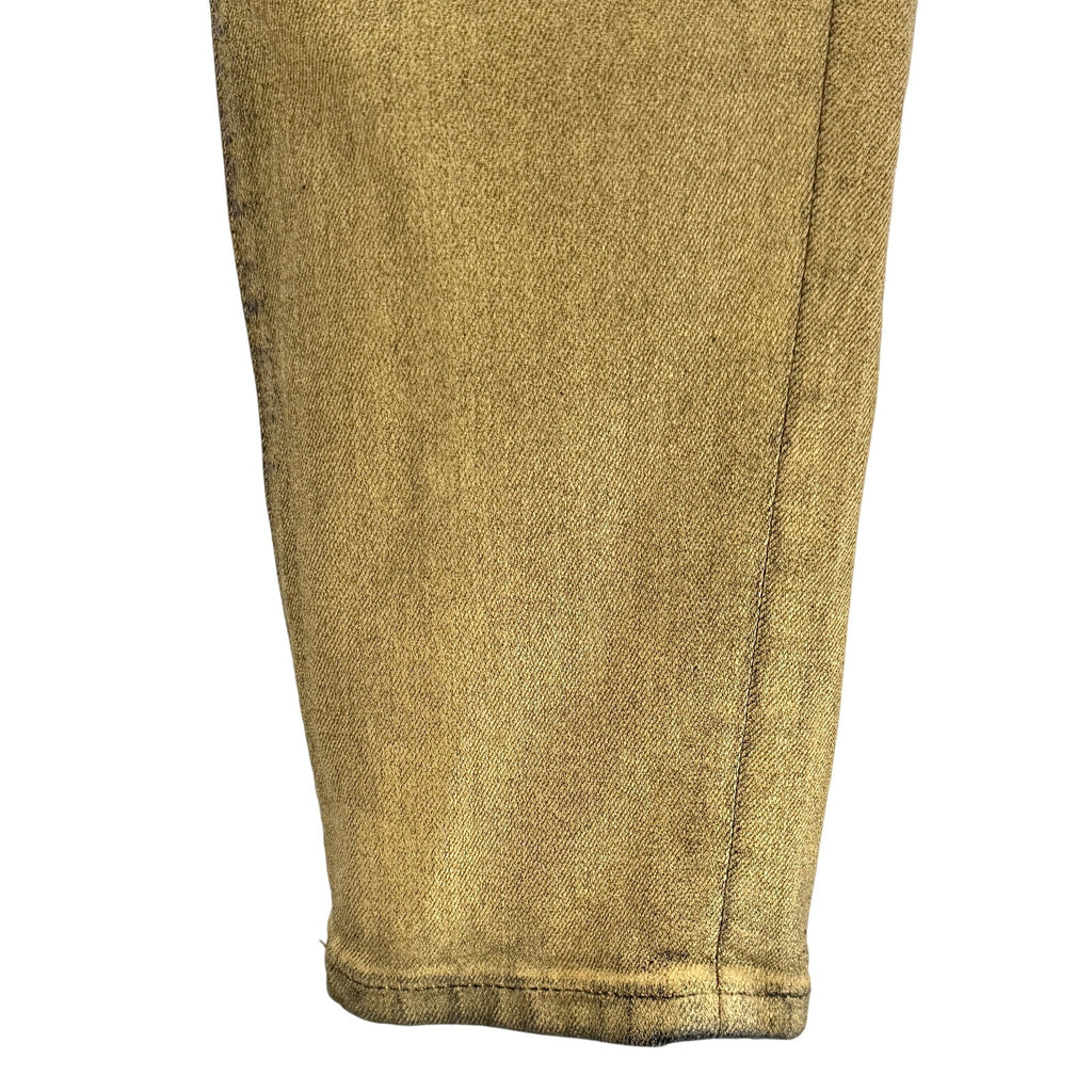Lauren Ralph Lauren Black Gold Coated Metallic Skinny Denim Jeans