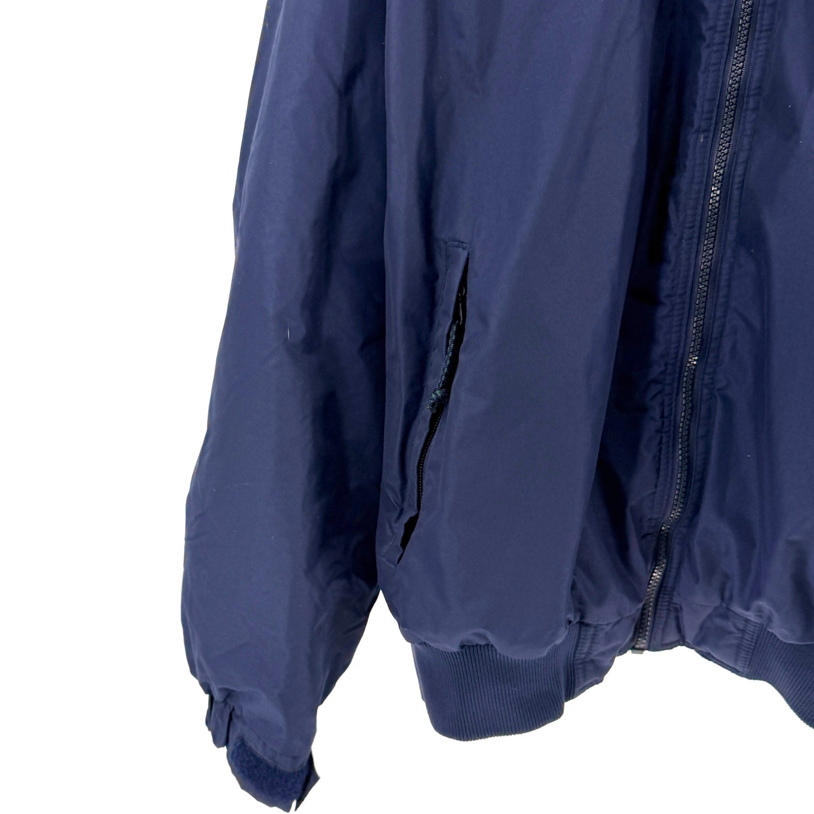 Vintage 90s Columbia Navy Blue Fleece Lined Zip Up Bomber Jacket