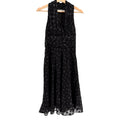 Evan-Picone Black Glitter Polka Dot Sleeveless Cocktail Dress