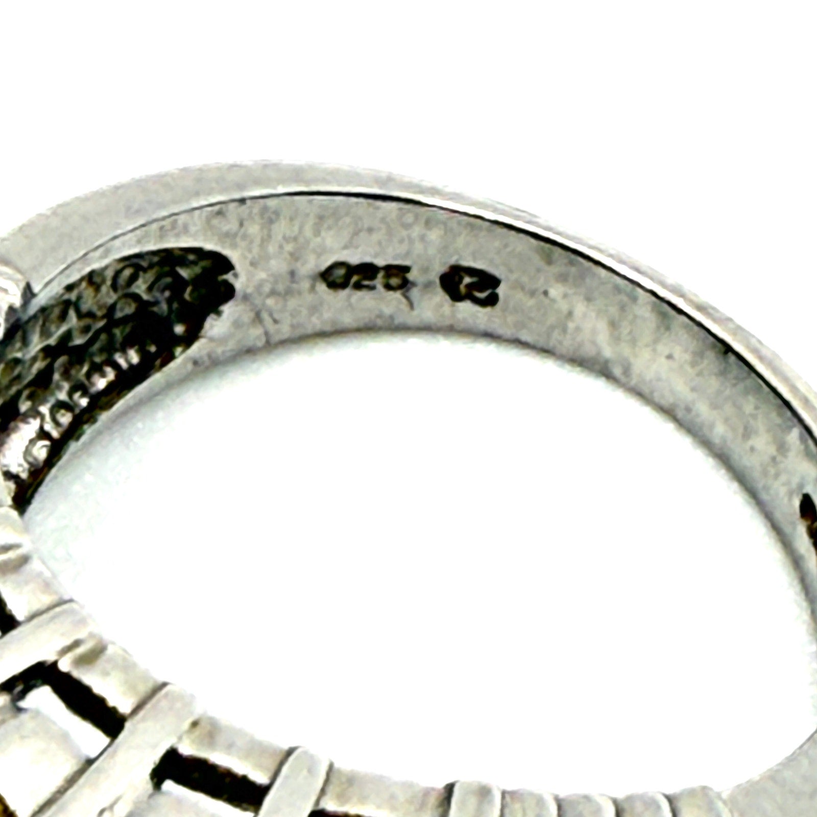 Vintage Y2K Sterling Silver Stamped Yellow Citrine Solitaire Bezel Ring