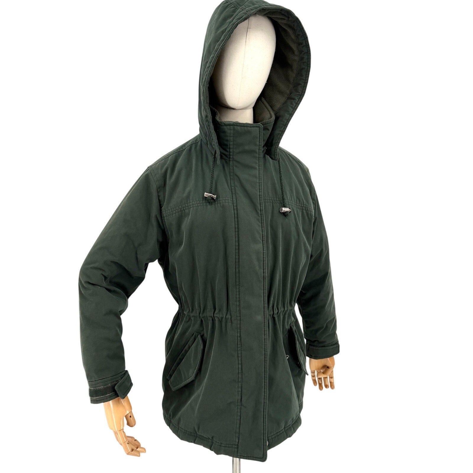 Vintage 90s Pacific Trail Forest Green Detachable Hood Anorak Parka