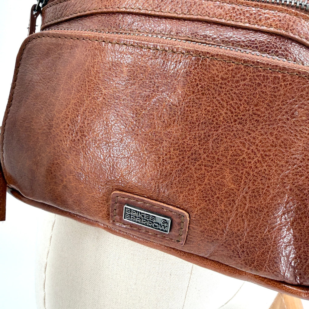 Spikes & Sparrow Brown Genuine Leather Western Casual Fanny Pack Bum Bag