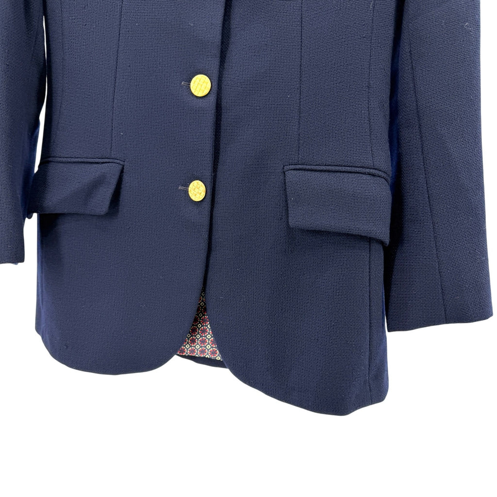 Vintage 70s Leon Block Navy Wool Bahamas Race Week Patch Blazer Jacket