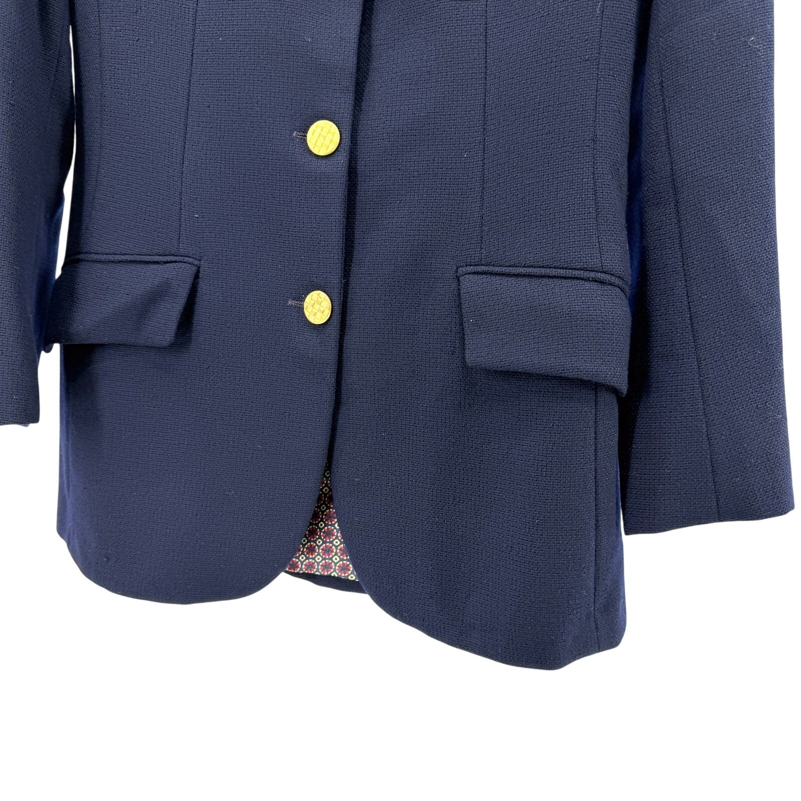 Vintage 70s Leon Block Navy Wool Bahamas Race Week Patch Blazer Jacket