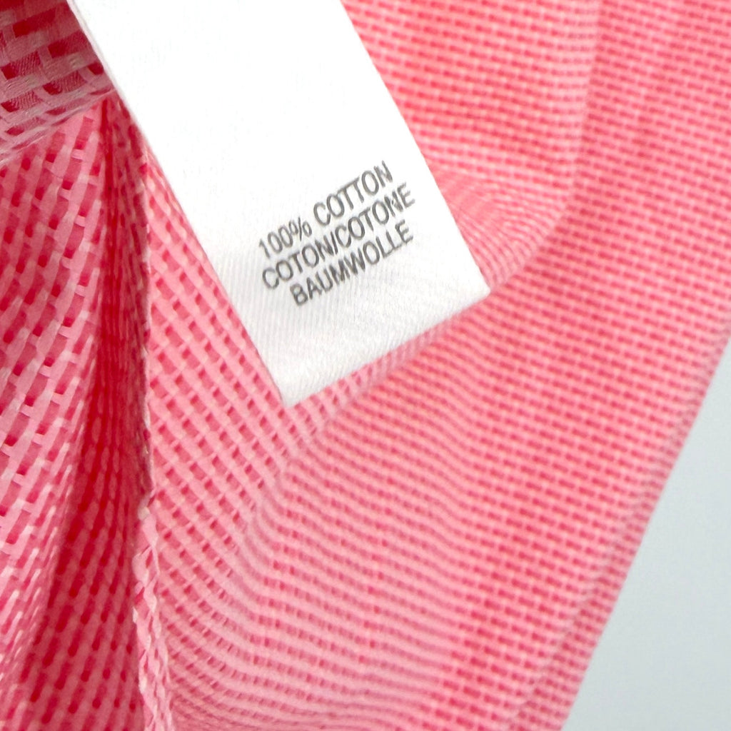 Vintage 90s Paul Smith Textured 100% Cotton Pink Button Down Shirt