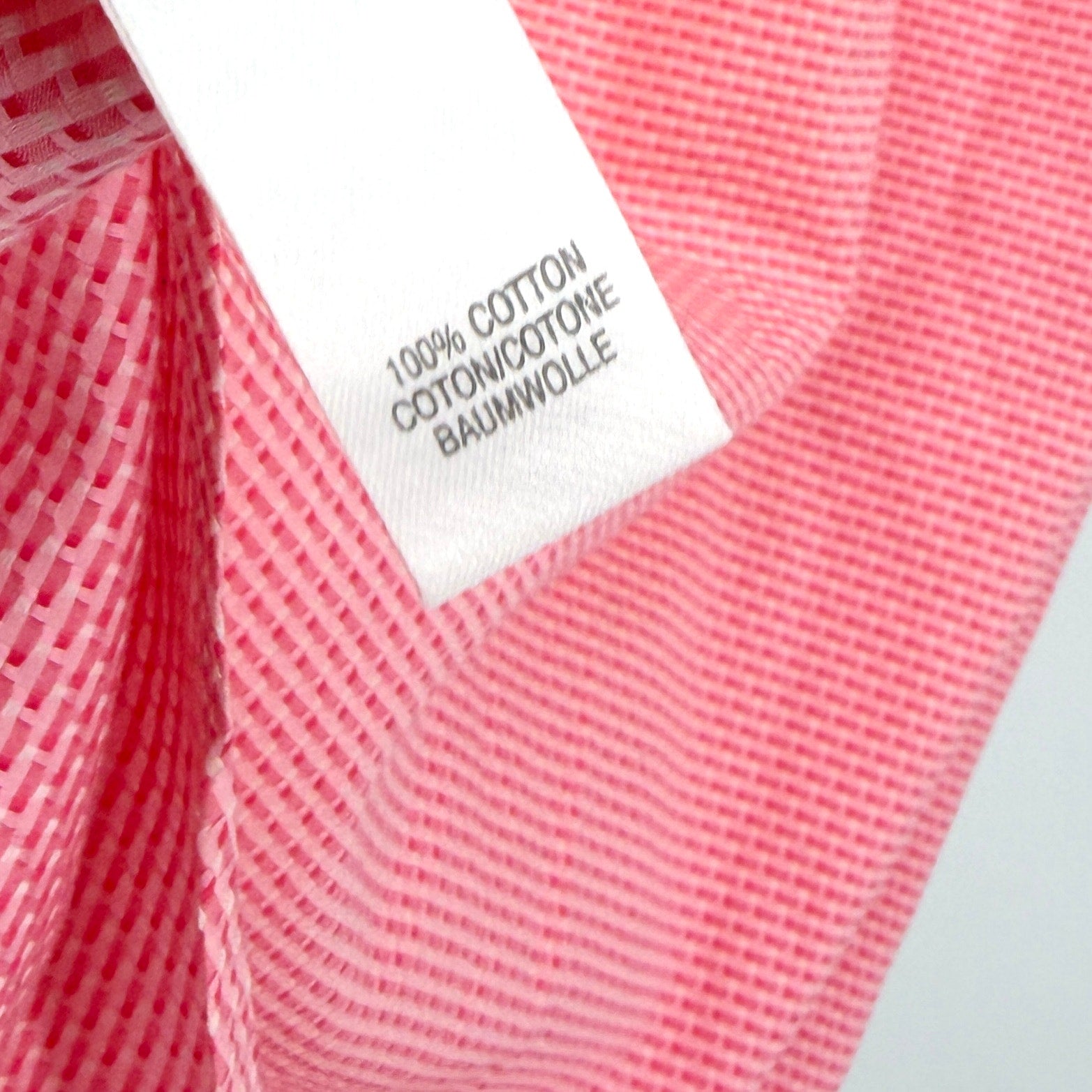 Vintage 90s Paul Smith Textured 100% Cotton Pink Button Down Shirt