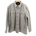Nordstrom Gray Utility Minimalist Fleece Lined Button Front Shirt Jacket