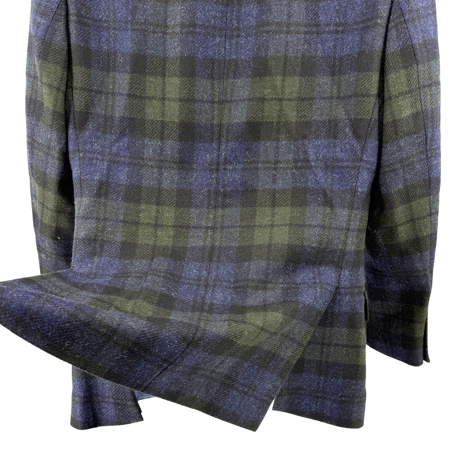 Charles Tyrwhitt Navy Green Blackwatch Tartan 100% Wool Slim Fit Blazer