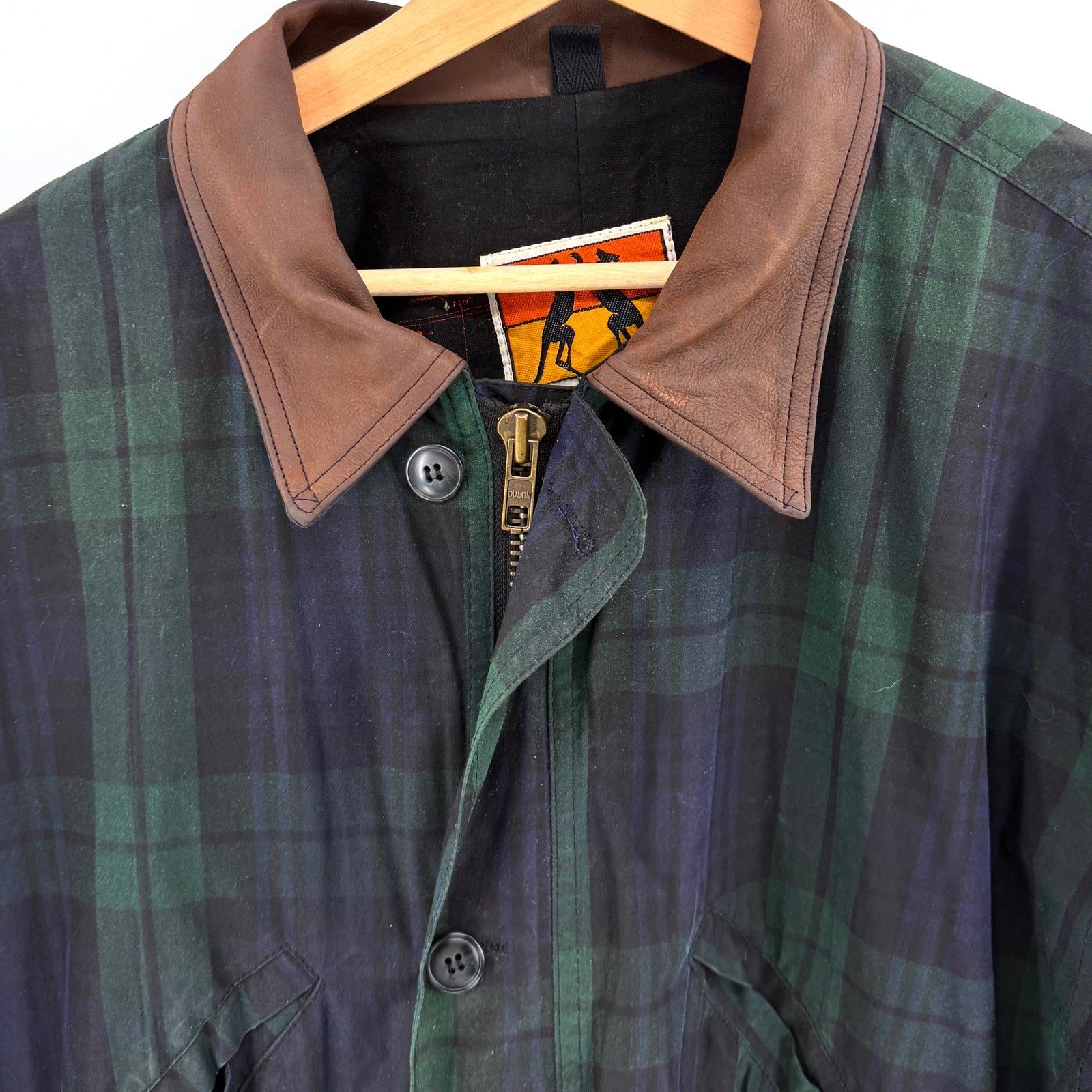 Vintage 90s Kakadu Traders Green Blue Tartan Cotton Oilskin Outback Jacket