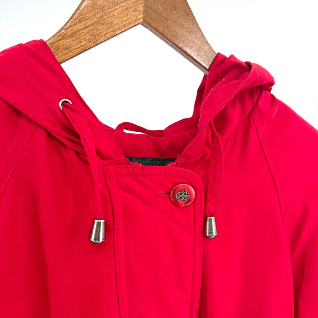 Vintage 90s Preston & York Red Zip Hooded Anorak Jacket